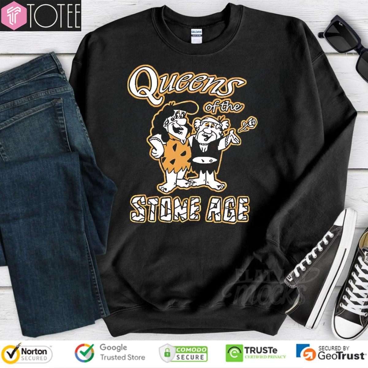 The Flintstones Parody Queens Of The Stone Age Rock Band sweatshirt