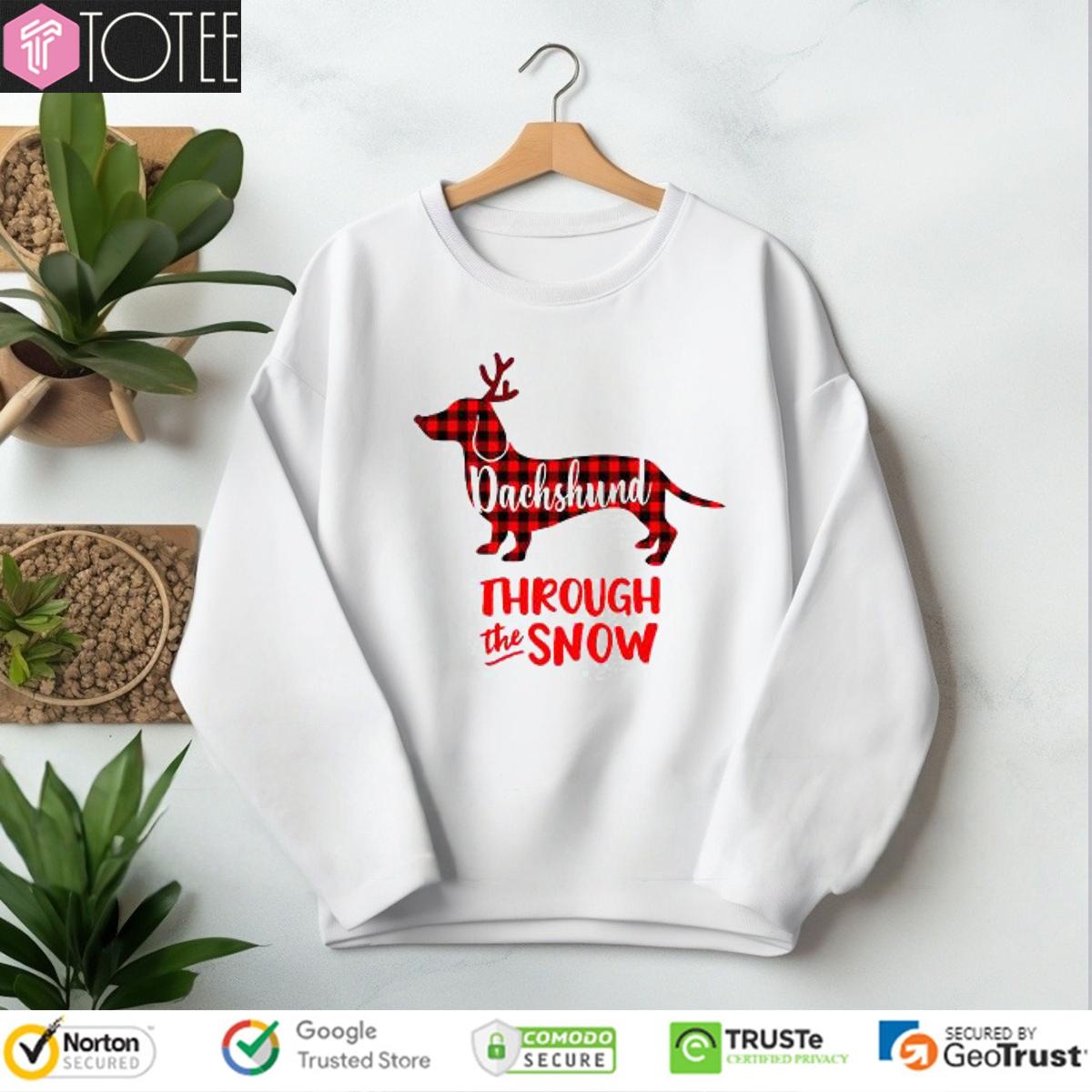 Dachshund Through The Snow Christmas sweatshirt